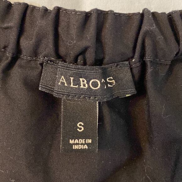 Talbots Black and White Eyelet Embroidered Peasant Top Size Small - Picture 3 of 6